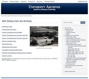SAU Archives screenshot