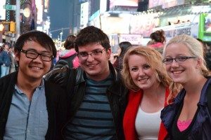 Photo of students in Times Square, NYC